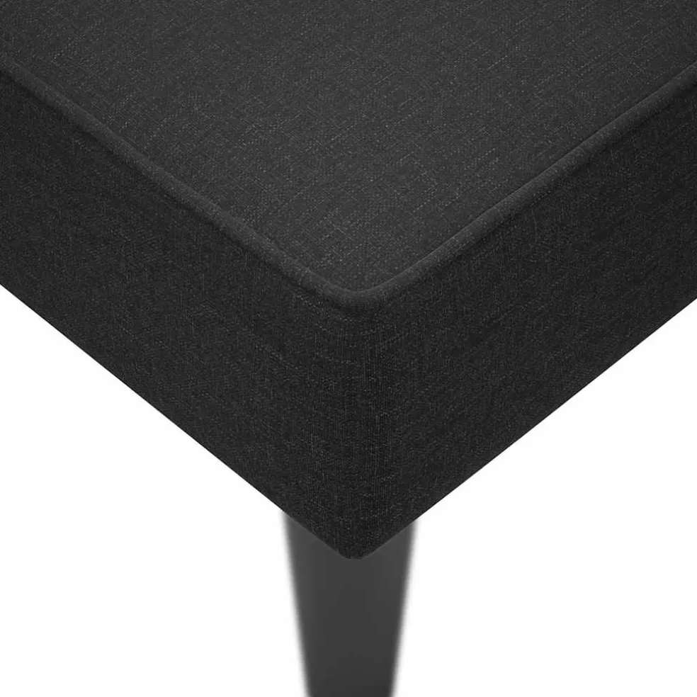 vidaXL Chaise longue met rechterarmleuning stof zwart