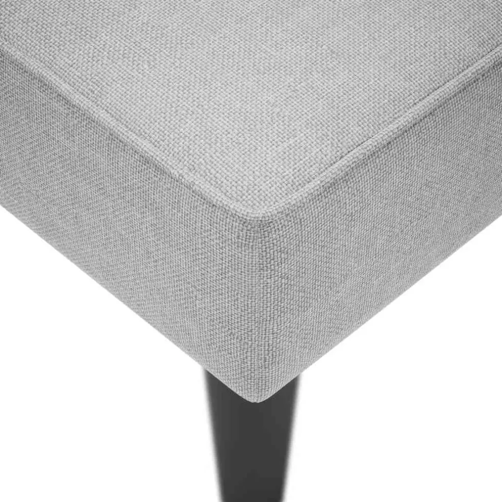 vidaXL Chaise longue met rechterarmleuning stof wolk grijs