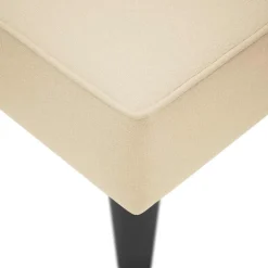 vidaXL Chaise longue met rechterarmleuning stof crèmekleurig