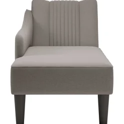 vidaXL Chaise longue met rechterarmleuning stof taupe