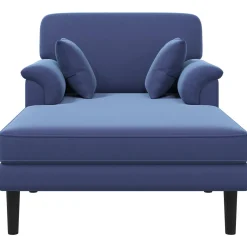 vidaXL Chaise longue Politieblauw fluweel