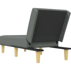 vidaXL Chaise longue stof donkergrijs