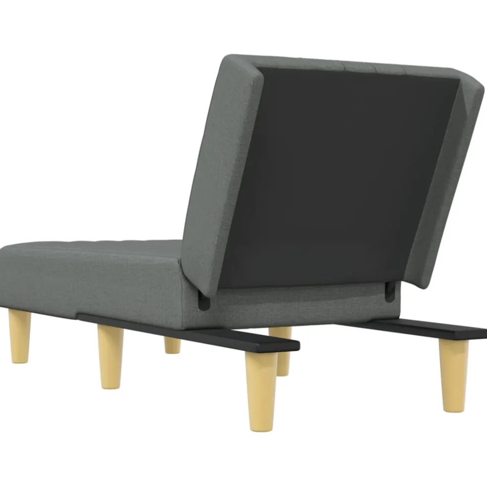 vidaXL Chaise longue stof donkergrijs