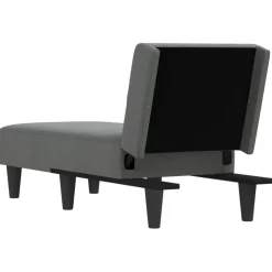 vidaXL Chaise longue stof donkergrijs