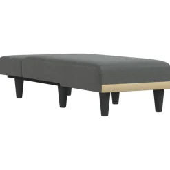 vidaXL Chaise longue stof donkergrijs