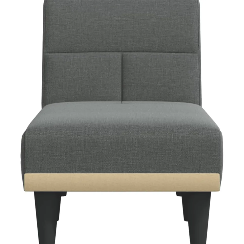 vidaXL Chaise longue stof donkergrijs