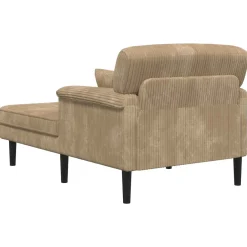 vidaXL Chaise longue Taupe Katoenen stof