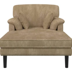 vidaXL Chaise longue Taupe Katoenen stof