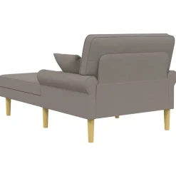 vidaXL Chaise longue Taupe Stof