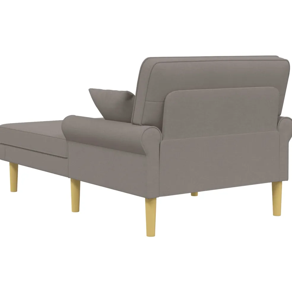 vidaXL Chaise longue Taupe Stof