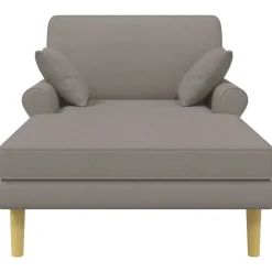 vidaXL Chaise longue Taupe Stof