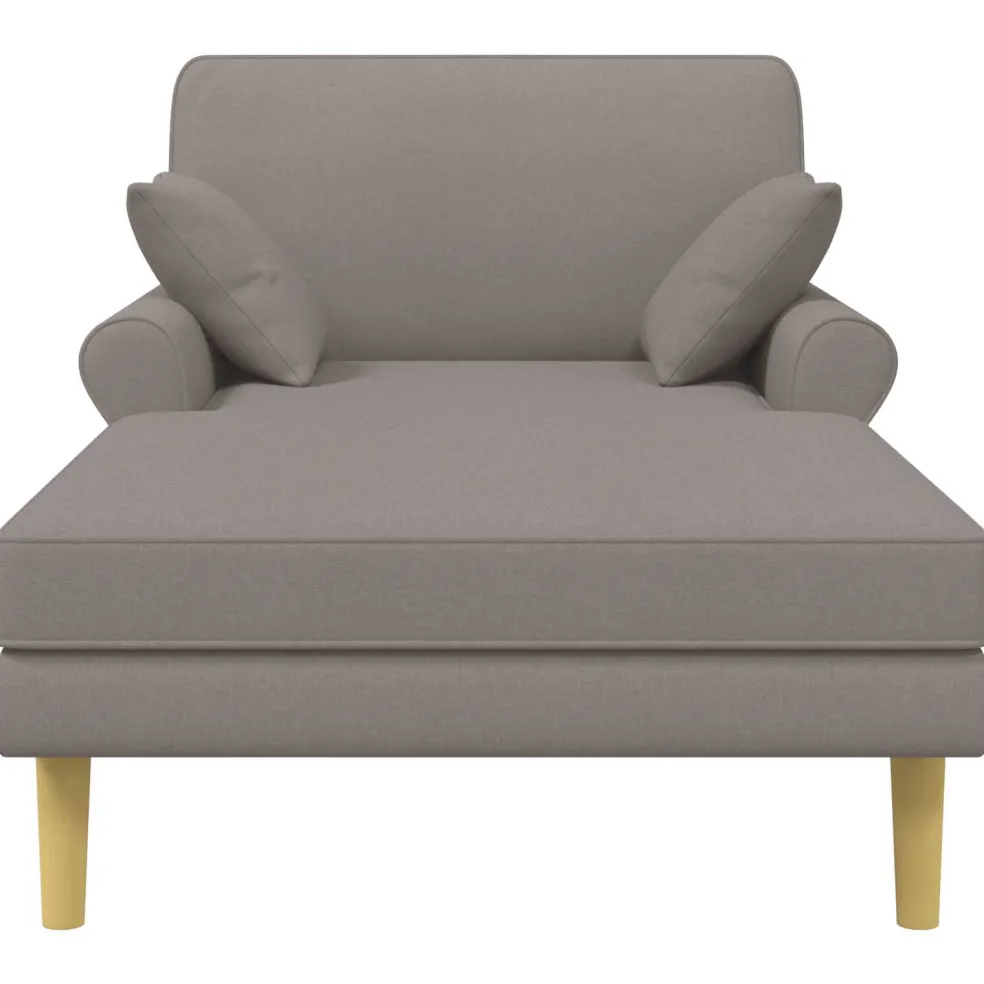 vidaXL Chaise longue Taupe Stof