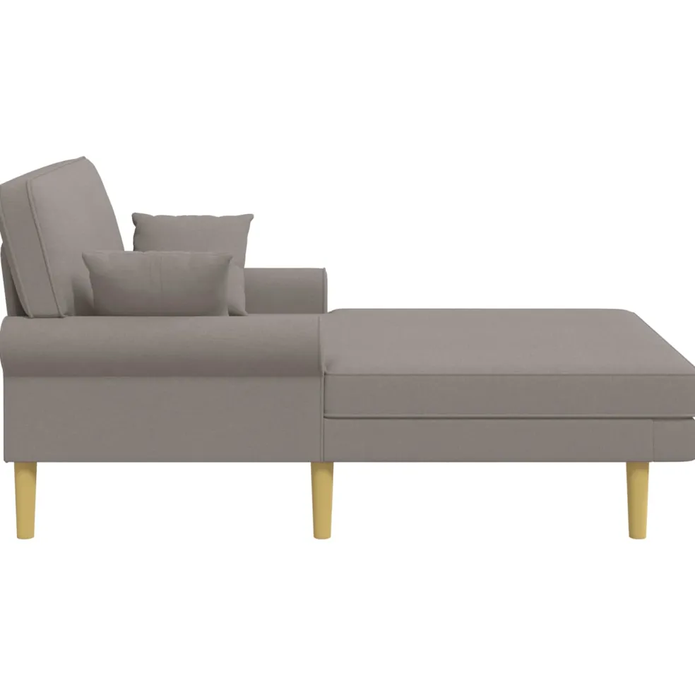 vidaXL Chaise longue Taupe Stof