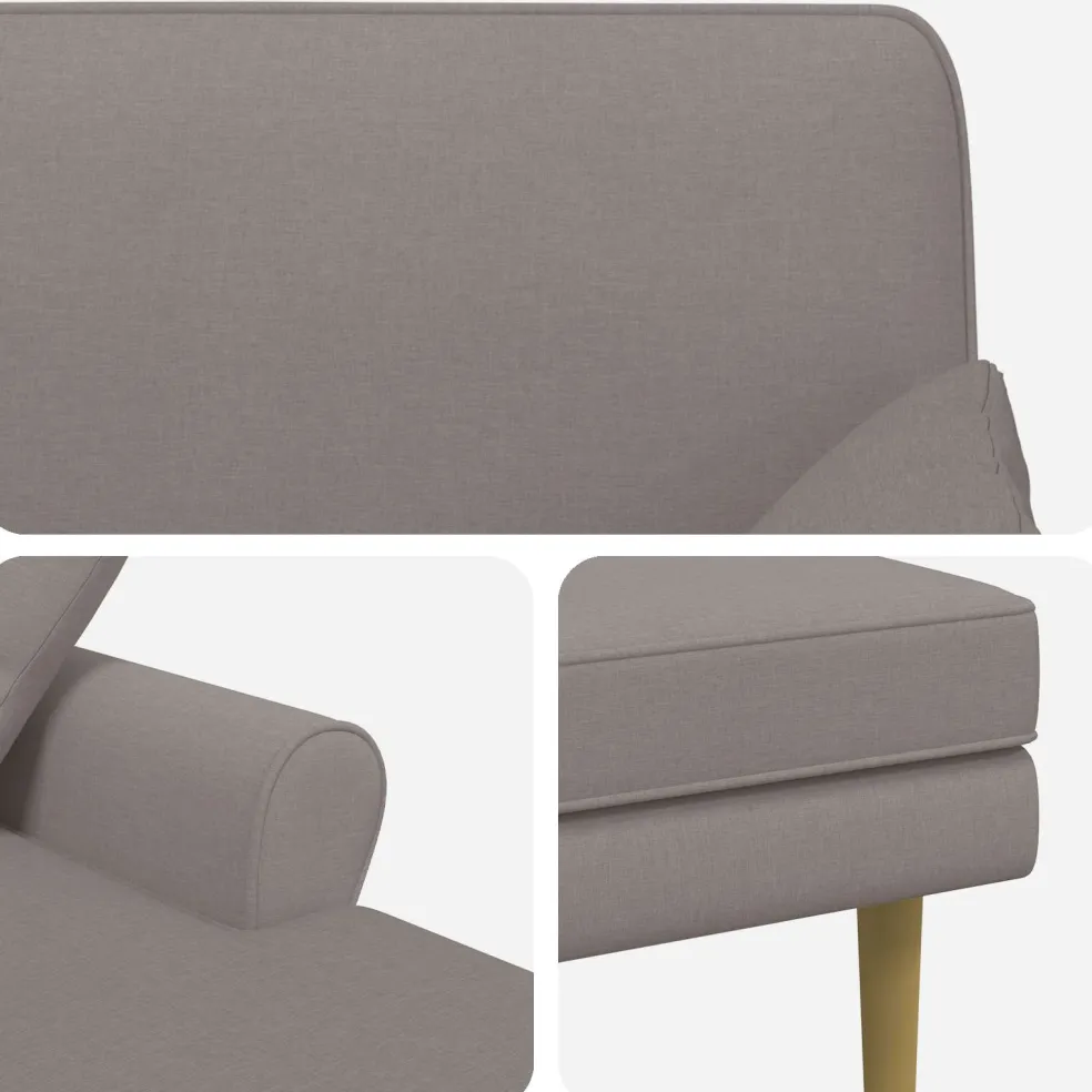 vidaXL Chaise longue Taupe Stof