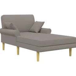 vidaXL Chaise longue Taupe Stof