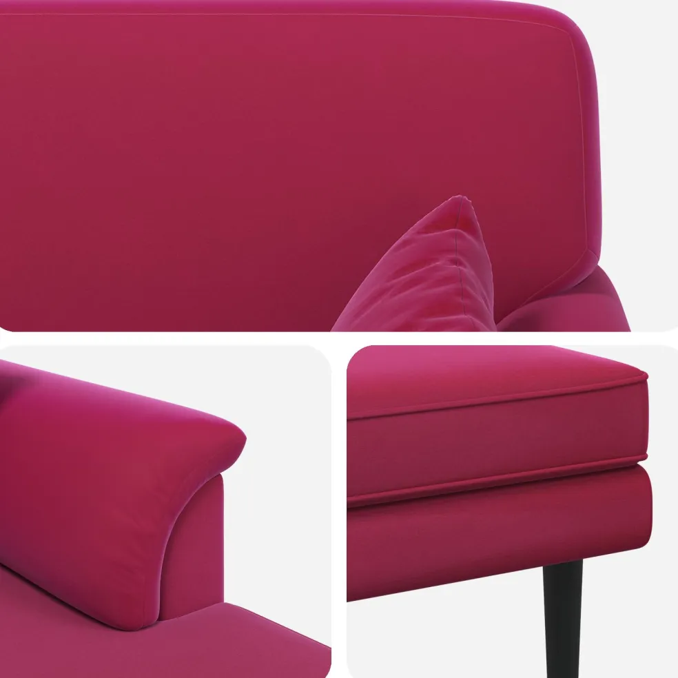vidaXL Chaise longue Wijnrood fluweel