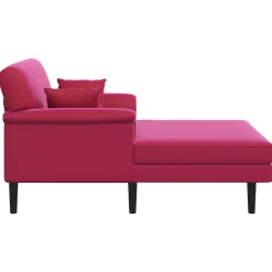 vidaXL Chaise longue Wijnrood fluweel