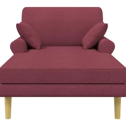 vidaXL Chaise longue Wijnrood Stof