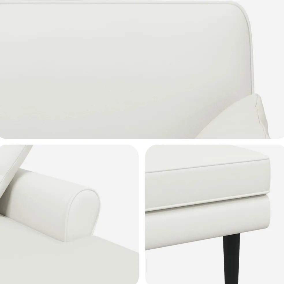 vidaXL Chaise longue Wit Kunstleer