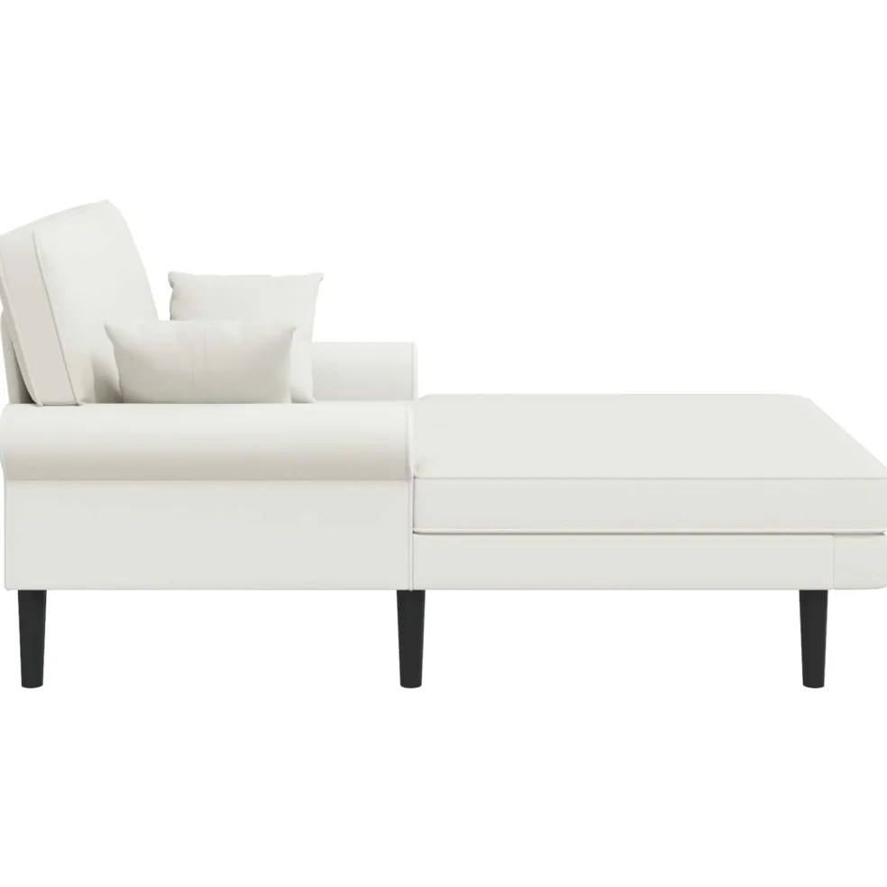 vidaXL Chaise longue Wit Kunstleer