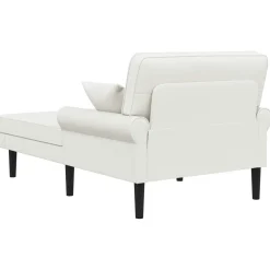 vidaXL Chaise longue Wit Kunstleer