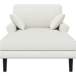 vidaXL Chaise longue Wit Kunstleer