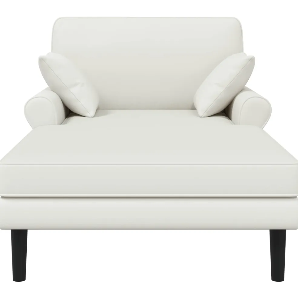 vidaXL Chaise longue Wit Kunstleer
