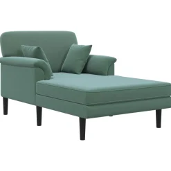 vidaXL Chaise longue Zeegroen fluweel