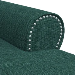 vidaXL Chaise Lounge Donkergroen Stof 91 x 157 x 91 cm