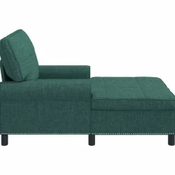 vidaXL Chaise Lounge Donkergroen Stof 91 x 157 x 91 cm