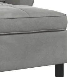 vidaXL Chaise Lounge met kussen Lichtgrijs 91 x 157 x 91 cm Fluweel