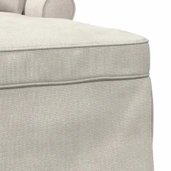 vidaXL Chaise Lounge met Rok Crèmekleurig 157 x 91 x 91 cm ARES