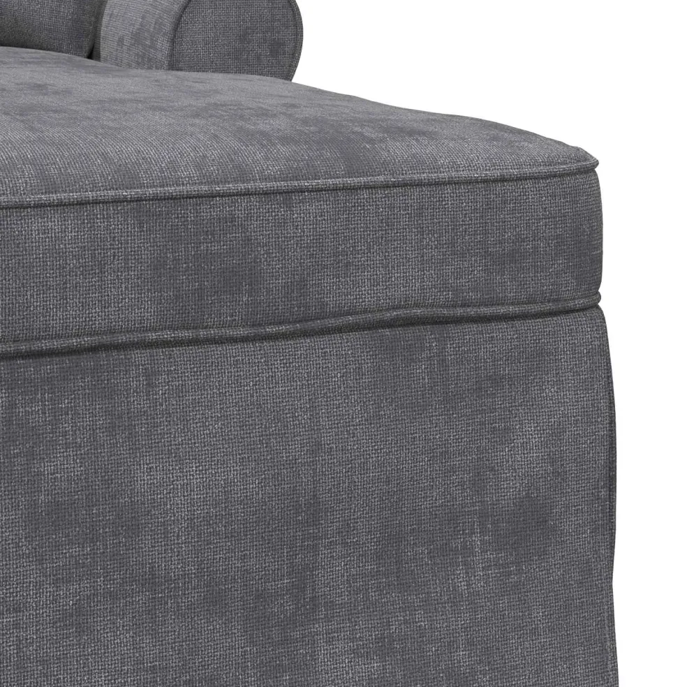 vidaXL Chaise Lounge met Rok Donkergrijs 157 x 91 x 91 cm ARES