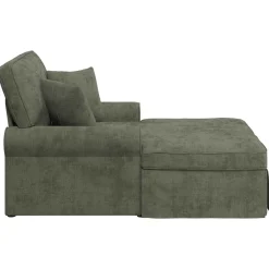vidaXL Chaise Lounge met Rok met kussen Groen 157 x 91 x 91 cm ARES