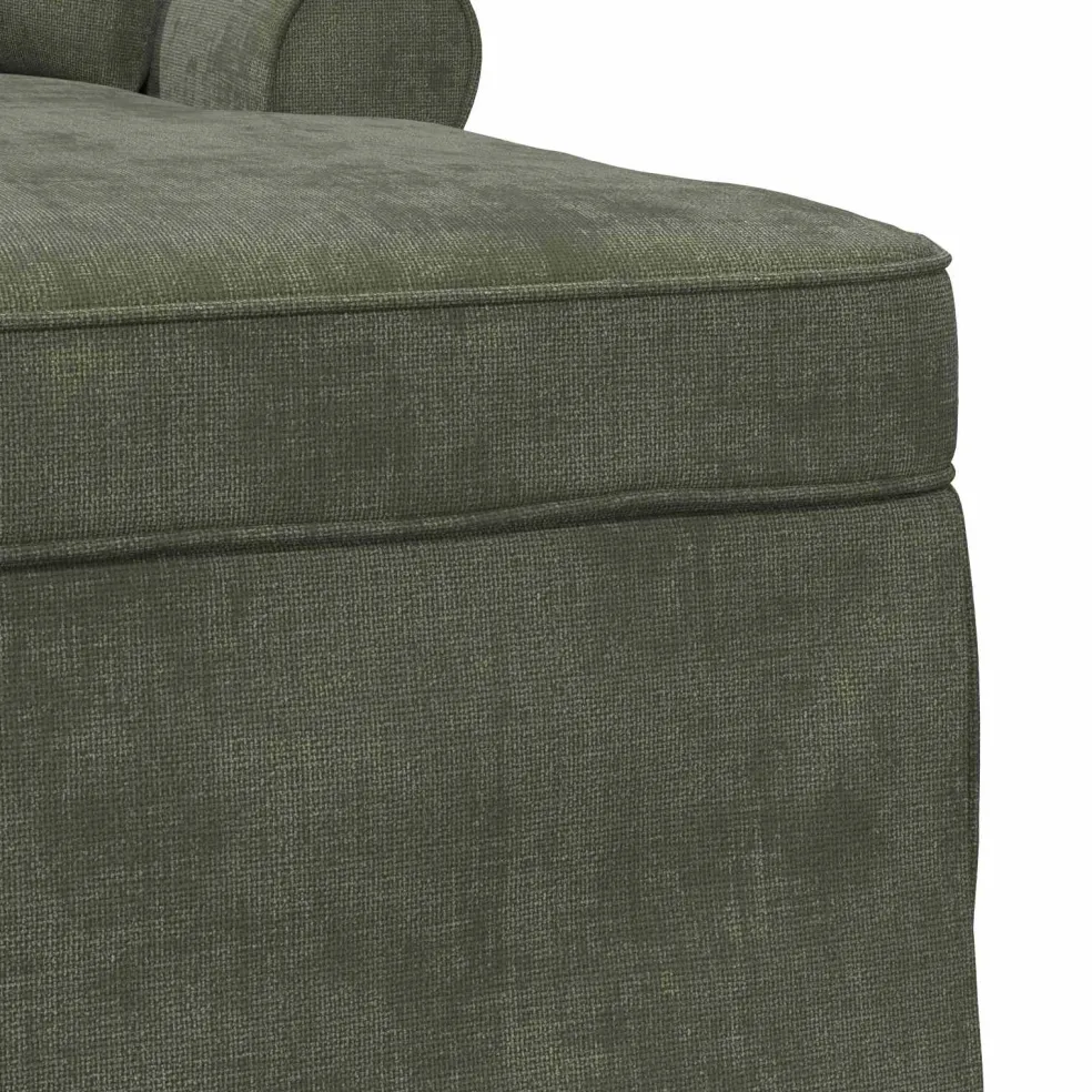 vidaXL Chaise Lounge met Rok met kussen Groen 157 x 91 x 91 cm ARES