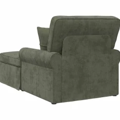vidaXL Chaise Lounge met Rok met kussen Groen 157 x 91 x 91 cm ARES