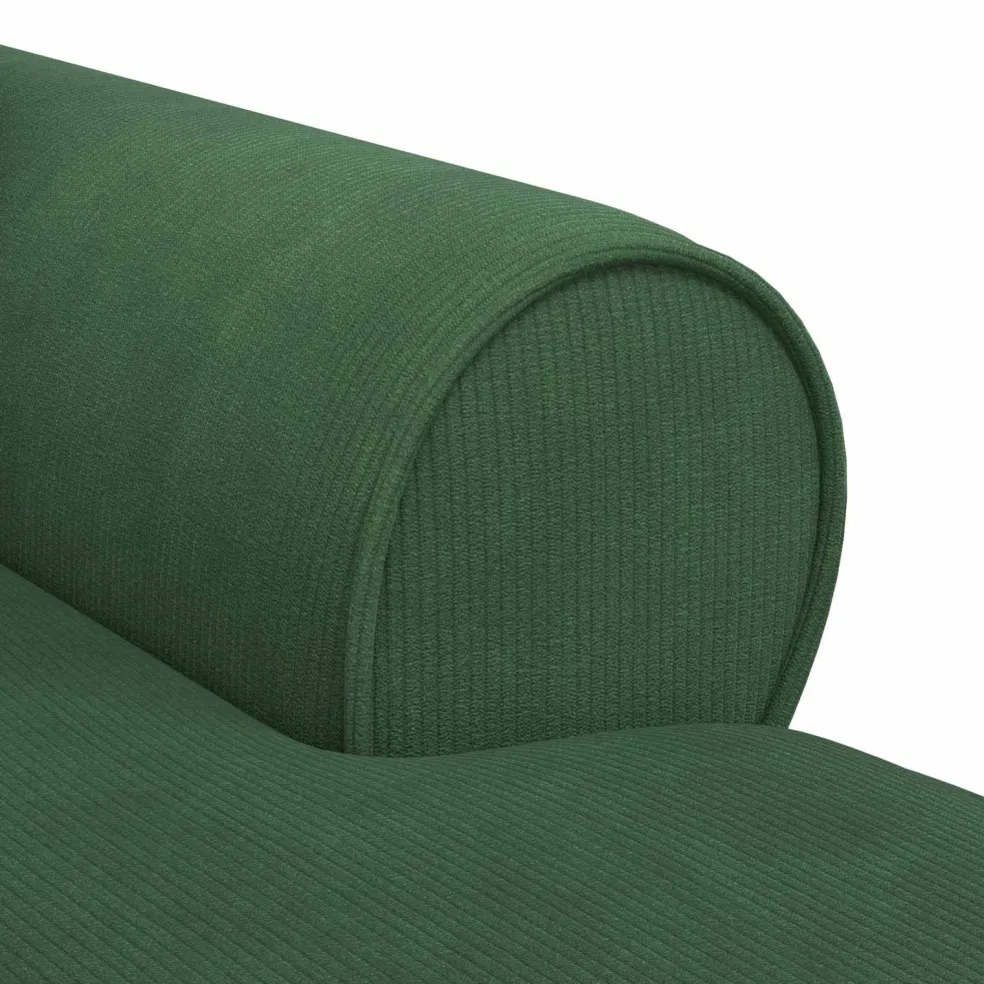 vidaXL Chaise Lounge met Rok 3 st Jungle Groen Katoen Stof