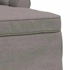 vidaXL Chaise Lounge met Rok 3 st Taupe Stof 91 x 157 x 91 cm