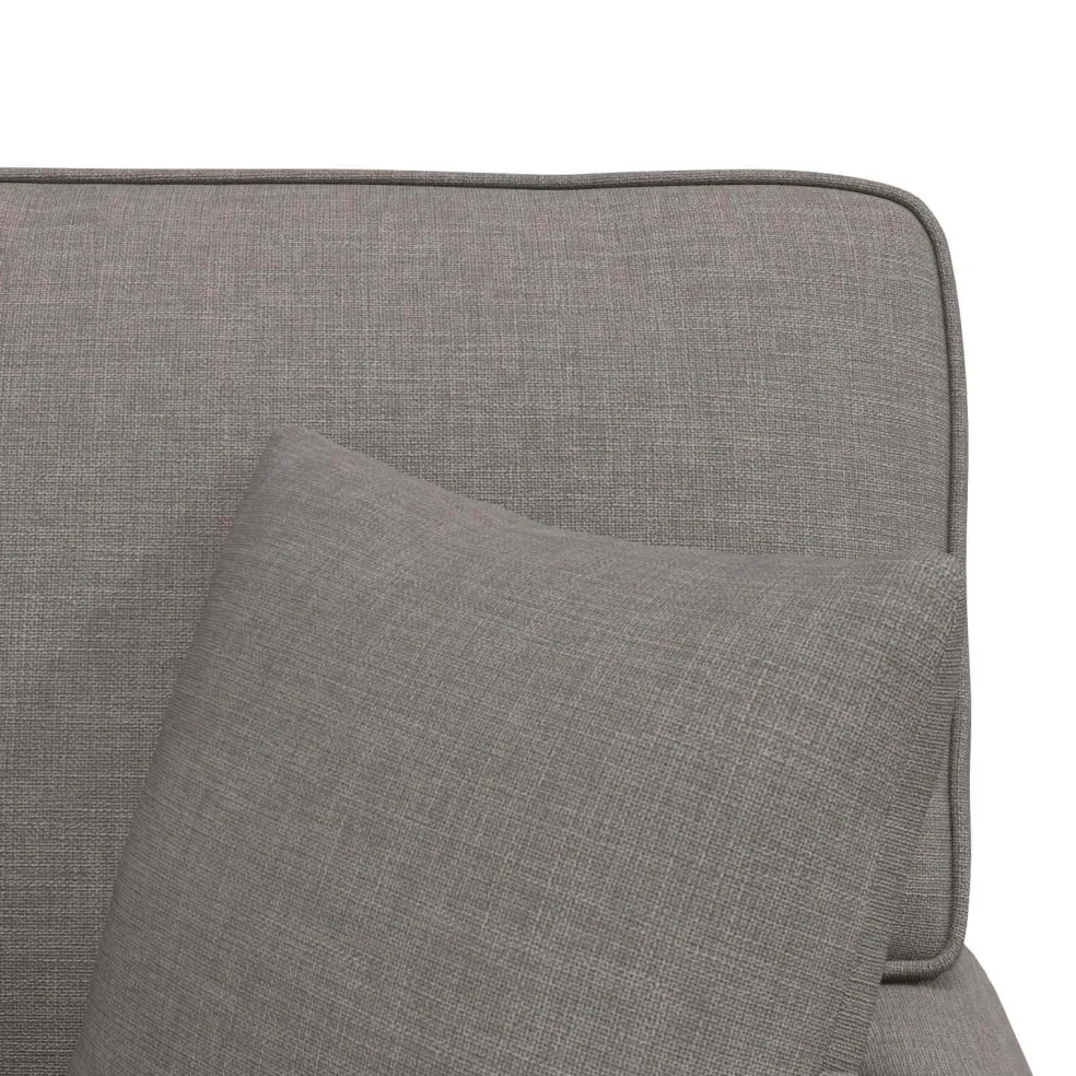vidaXL Chaise Lounge met Rok 3 st Taupe Stof 91 x 157 x 91 cm