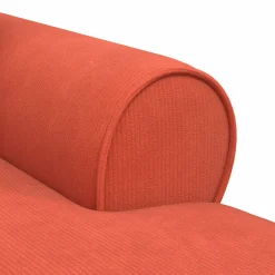 vidaXL Chaise Lounge met Rok 3 st Rood-oranje Katoen Stof
