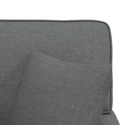 vidaXL Chaise Lounge met Rok 3 st Donkergrijs Stof 91 x 157 x 91 cm