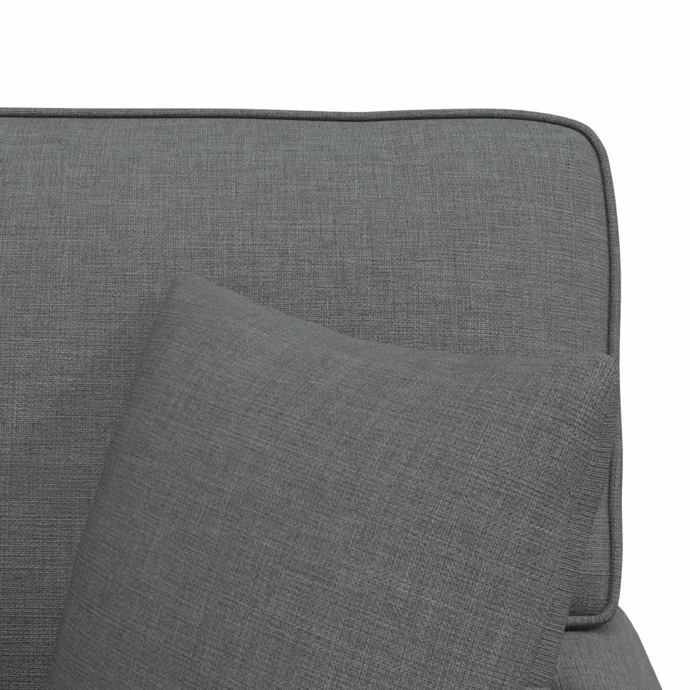 vidaXL Chaise Lounge met Rok 3 st Donkergrijs Stof 91 x 157 x 91 cm