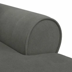 vidaXL Chaise Lounge met Rok 3 st Donkergrijs Katoen Stof