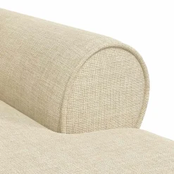 vidaXL Chaise Lounge met Rok 3 st Crème Stof 91 x 157 x 91 cm