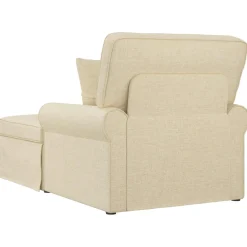 vidaXL Chaise Lounge met Rok 3 st Blauw Stof 91 x 157 x 91 cm