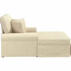 vidaXL Chaise Lounge met Rok 3 st Blauw Stof 91 x 157 x 91 cm
