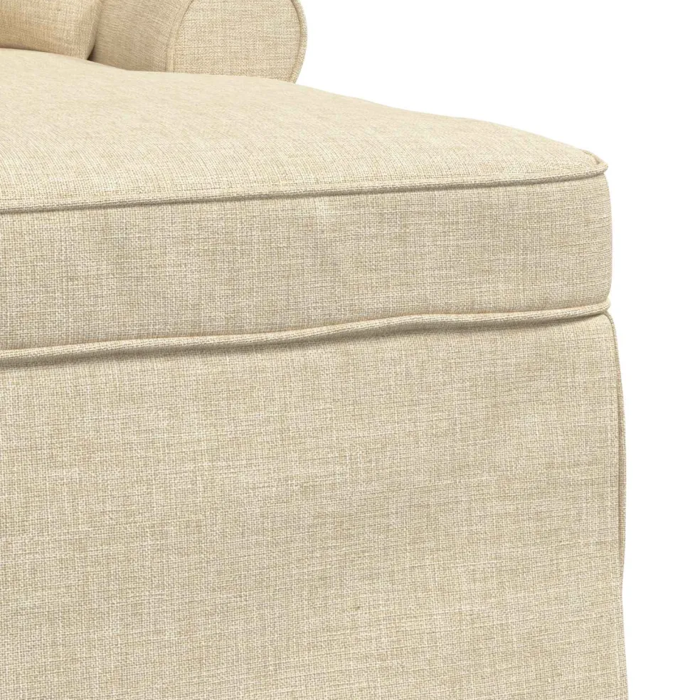 vidaXL Chaise Lounge met Rok 3 st Blauw Stof 91 x 157 x 91 cm