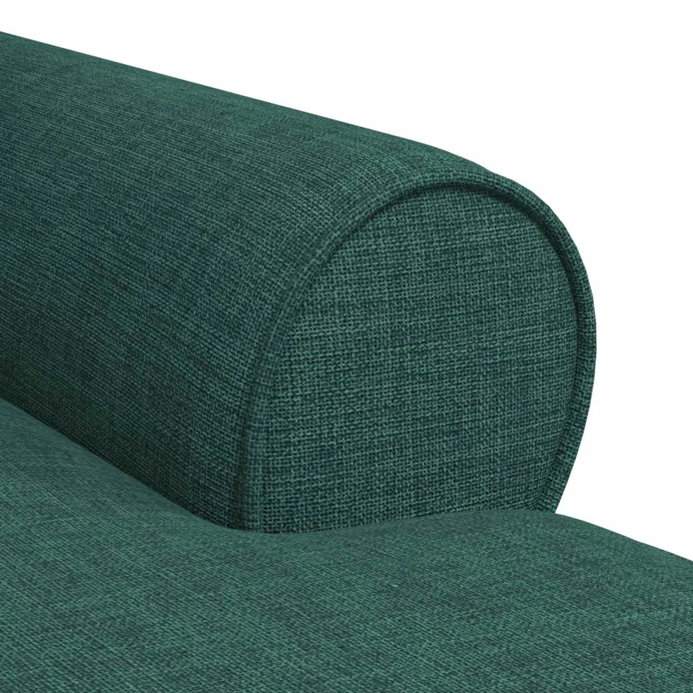 vidaXL Chaise Lounge met Rok 3 st Donkergroen Stof 91 x 157 x 91 cm