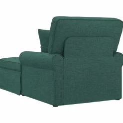 vidaXL Chaise Lounge met Rok 3 st Donkergroen Stof 91 x 157 x 91 cm