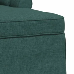 vidaXL Chaise Lounge met Rok 3 st Donkergroen Stof 91 x 157 x 91 cm